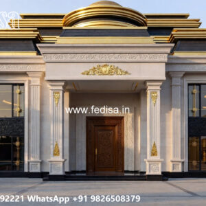 Classic House Design with Beautiful Exterior Gardens No-4789