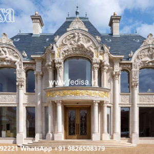 Classic Villa Design with Decorative Pillar Details No-4814