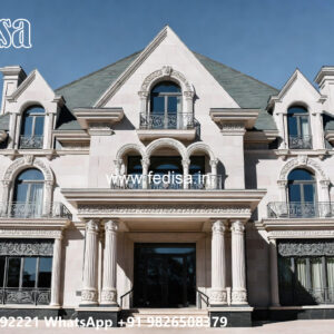 Classic Villa Design with Decorative Wooden Details No-4868