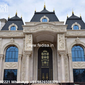 Classic Villa Design with Elegant Decorative Pillars No-4909