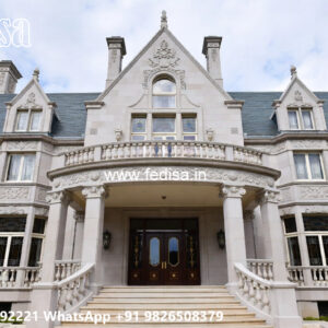 Classic House Design with Beautiful Garden Landscape No-5121