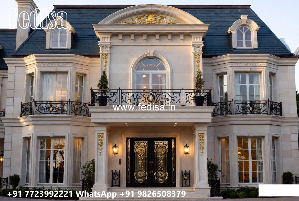 Classic House Design with Elegant Balcony Railings No-5207