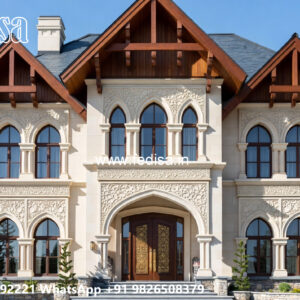 Classic House Design with Premium Garden Landscape No-5216