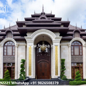 Classic House Design with Beautiful Exterior Gardens No-5239