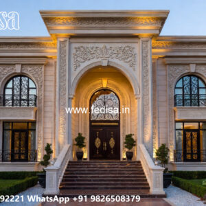 Classic Villa Design with Stylish Marble Flooring No-5282