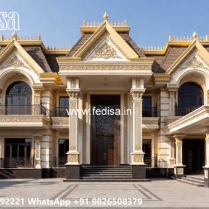 Luxury Classic Villa Design with Elegant Hall Ideas No-5285