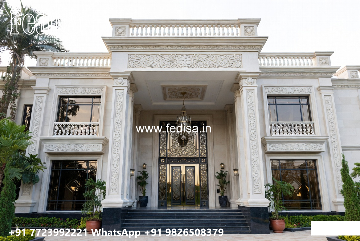 Classic Villa Design with Elegant Decorative Pillars No-5359