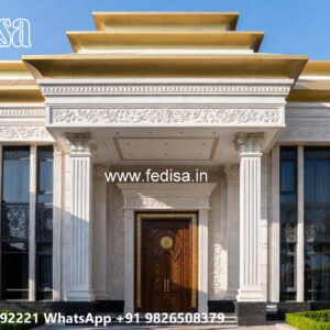 Classic Villa Design with Decorative Stone Cladding No-5374