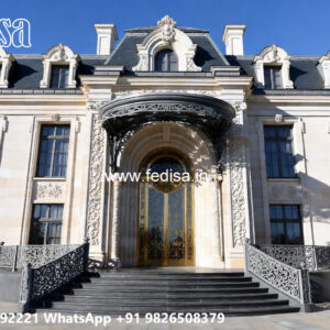 Classic Villa Design with Stylish Front Garden No-5393