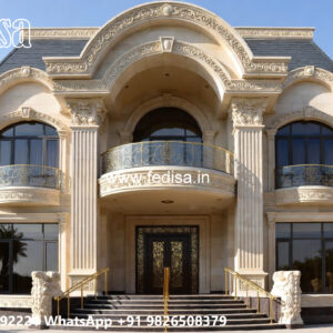 Luxury House Design with Grand Entrance Door Ideas No-5514