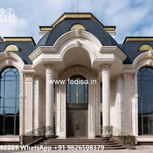 Classic House Design with Elegant Courtyard Ideas No-5606