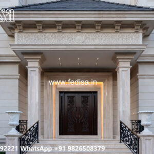 Classic House Design with Decorative Iron Railings No-5636