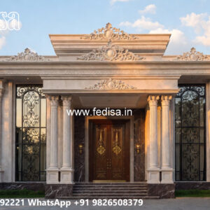 Classic House Design with Decorative Entry Door Ideas No-5667