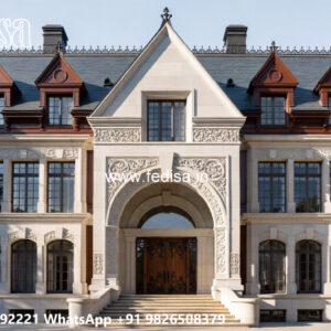 Classic House Design with Luxury Home Exterior Ideas No-5695