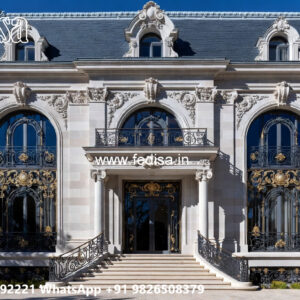 Luxury House Design with Grand Entrance Door Ideas No-5964