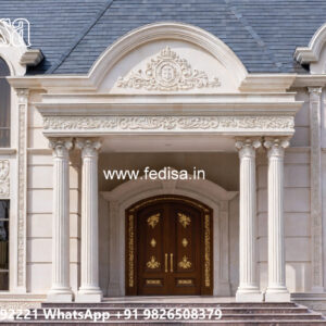 Classic House Design with Decorative Entry Door Ideas No-6117