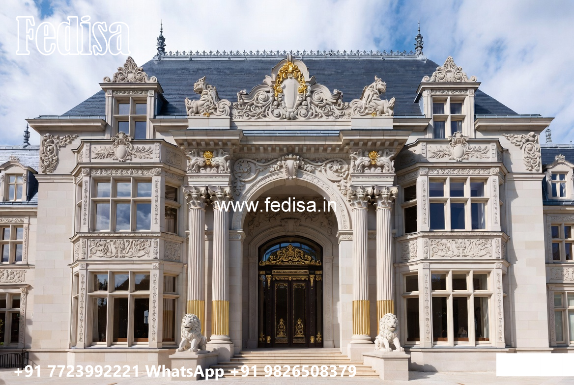 Classic House Design with Beautiful Exterior Gardens No-6139