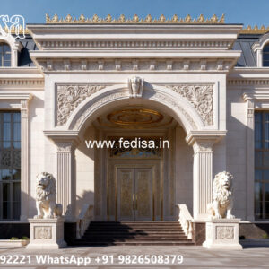 Classic Villa Design with Beautiful Balcony Railings No-6223