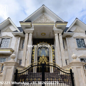 Classic Villa Design with Elegant Decorative Pillars No-6259