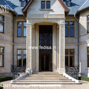 Classic Villa Design with Decorative Exterior Features No-6287