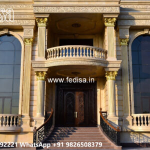 Classic Villa Design with Stylish Front Garden No-6293