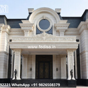 Luxury House Design with Grand Entrance and Elevation No-6308