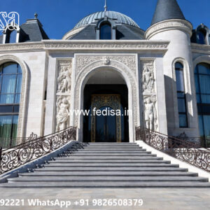 Classic House Design with Elegant Front Yard Ideas No-6498