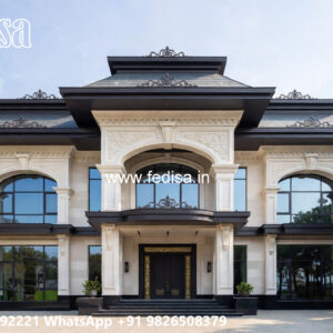 Classic House Design with Elegant Outdoor Lighting No-6514