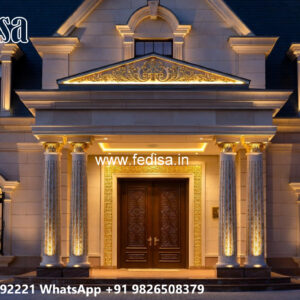 Classic House Design with Beautiful Exterior Walls No-6534