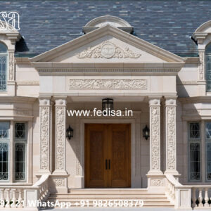 Classic House Design with Decorative Iron Railings No-6536