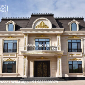 Classic House Design with Beautiful Garden Decor No-6544