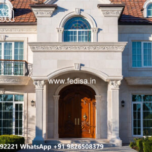 Classic House Design with Luxury Exterior Landscaping No-6581