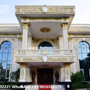 Classic Villa Design with Decorative Pillar Details No-6614