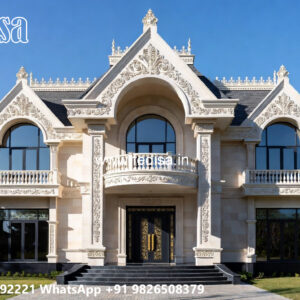 Classic Villa Design with Elegant Home Entrance No-6649