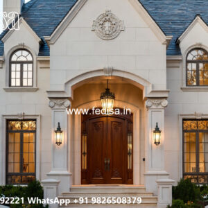 Classic Villa Design with Stylish Outdoor Lighting No-6651