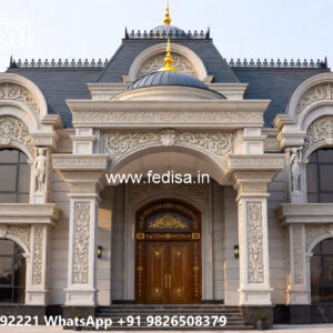 Classic Villa Design with Decorative Wooden Details No-6668
