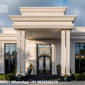 Classic Villa Design with Beautiful Garden Pathways No-6695