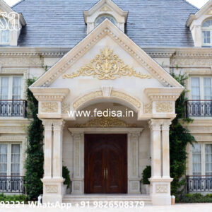 Luxury House Design with Grand Entrance and Elevation No-6758