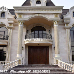 Classic House Design with Decorative Iron Railings No-6986