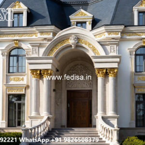 Classic House Design with Elegant Balcony Railings No-7007