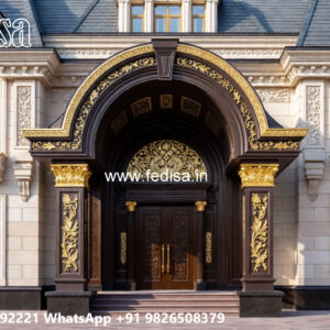 Classic House Design with Decorative Entry Door Ideas No-7017