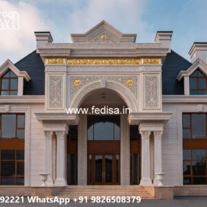 Classic Villa Design with Decorative Pillar Details No-7064