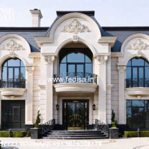 Classic Villa Design with Elegant Staircase Ideas No-7069
