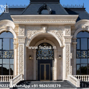 Classic Villa Design with Elegant Home Entrance No-7099