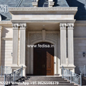 Classic Villa Design with Beautiful Balcony Railings No-7123