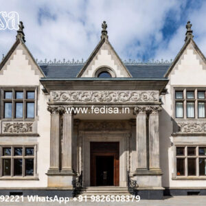 Classic Villa Design with Beautiful Garden Pathways No-7145