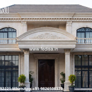 Classic Villa Design with Decorative Stone Cladding No-7174
