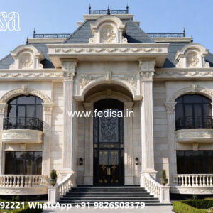 Classic Villa Design with Elegant Entrance Gate Ideas No-7179