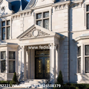 Luxury House Design with Grand Entrance and Elevation No-7208