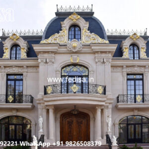 Classic House Design with Elegant Balcony Concepts No-7364